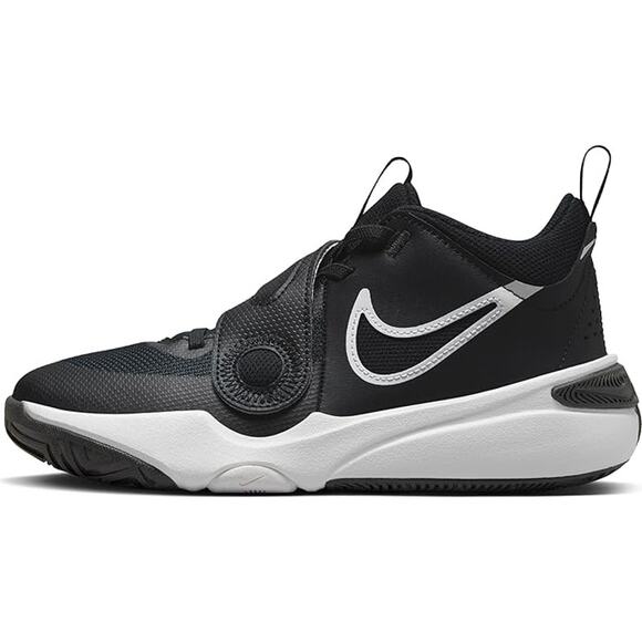 NWT Nike Team Hustle D 11 Unisex GS Basketball Shoes Black/White DV8996-002 6.5Y - Picture 1 of 7